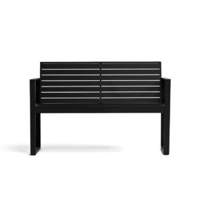 Banco Évora Ripado com Enconsto - 2 Lugares. O banco é elaborado com estrutura de alumínio